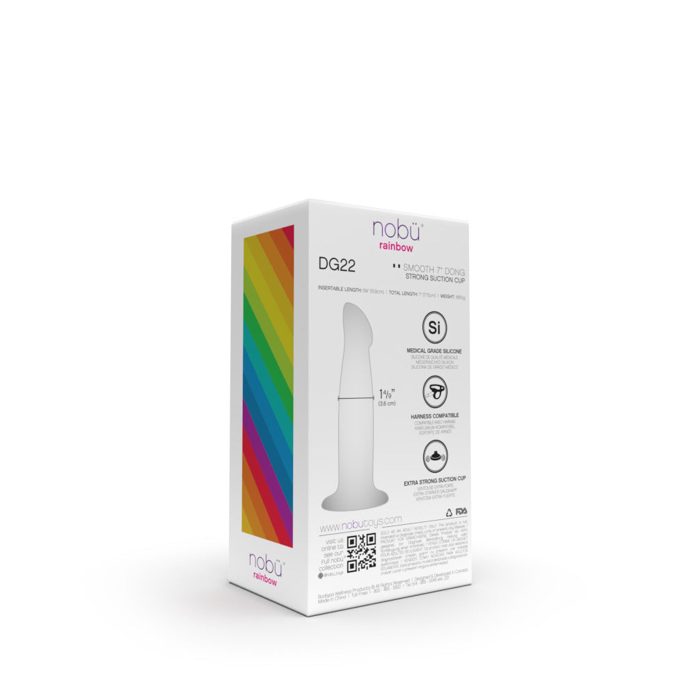 Nobü Rainbow – DG22 7″ Dildo with Suction Cup – Gradient Rainbow